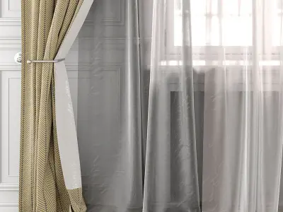 Curtain Set 490C 3D model