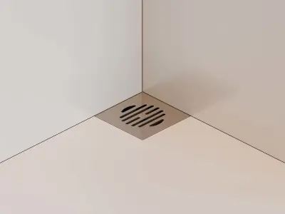 Floor Drain With Lines 3D Illustration Design Element 3D model