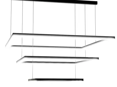 Loft style chandeliers Low-poly 3D model