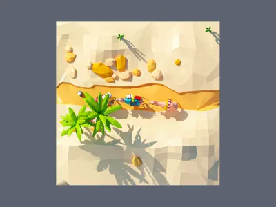 land 39A Low-poly 3D model