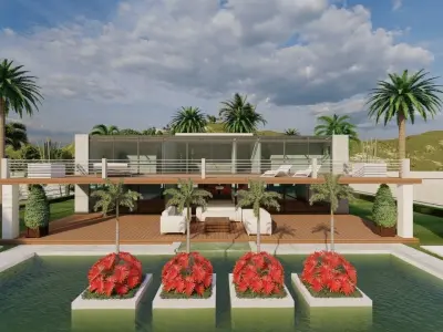 Casa Scene-villa-modern house 3D model 25