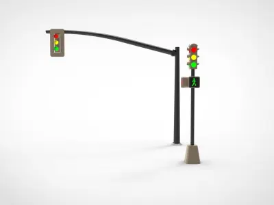 Street Traffic light 3D model