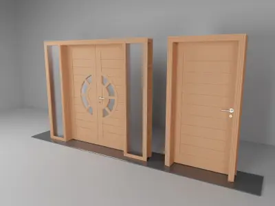Double Door Free 3D model