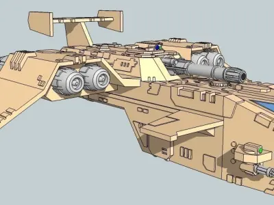 6mm and 8mm ThunderSquak Dropship 3D print model