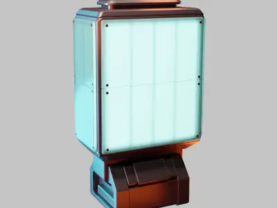 Sci-fi Street Lights set 3D model
