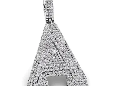 A to Z Collection-1 diamond letter b pendant 3D Model Pack
