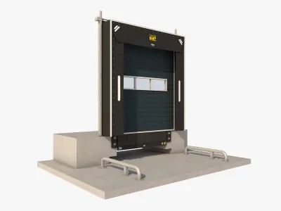 Loading Dock Door 3 Low-poly 3D model