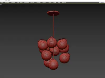 SPOTLIGHT TIER CHANDELIER - 10 LIGHT Low-poly 3D model