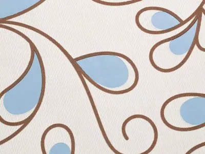 Playful Sky Blue Vines Wallpaper Texture