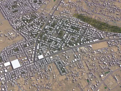 Najran - 3D City Model Low-poly 3D model