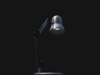 Table rust lamp Hi-poly  3D model
