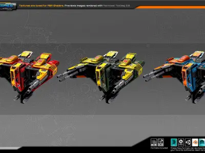 SF REBEL Bomber RF6 Low-poly 3D model