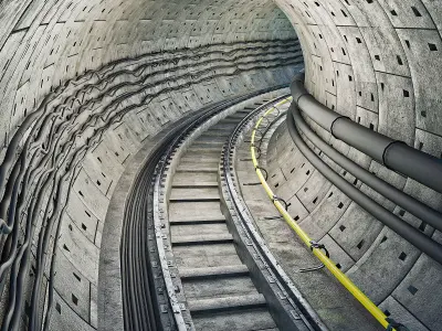 Metro tunnel 3D model