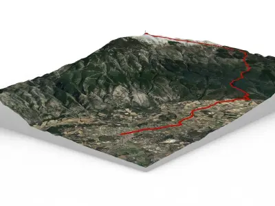 Mount Ventoux 1  via Bedouin  3D model