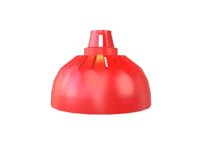 Red lampshade v1 001 Low-poly 3D model