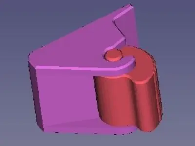 Doorstop teardrop cam-lock 3D print model