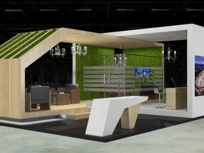 Exhibition Stand - 9m x 6m  3D model