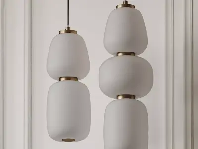 Soji 3 and 2 Light LED Mini Pendant By ET2 Lighting 3D model