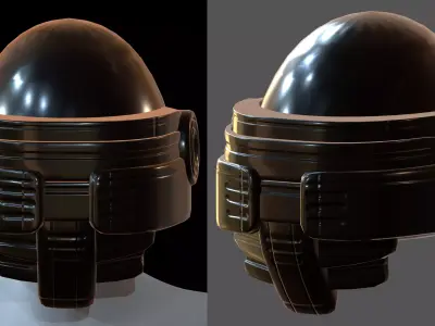 Gas mask helmet 3d model scifi Low-poly  Low-poly 3D model 348