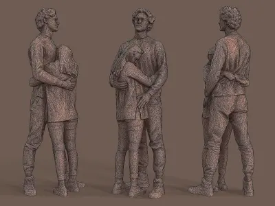 Couple in Love 3D model