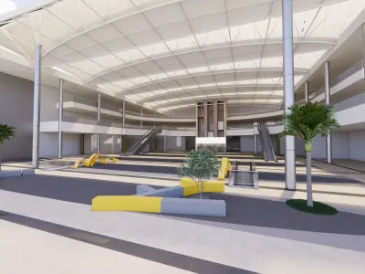 Shopping Mall Section 3D model