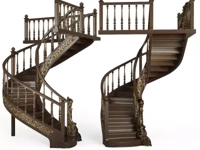 Classic stairs 3D model