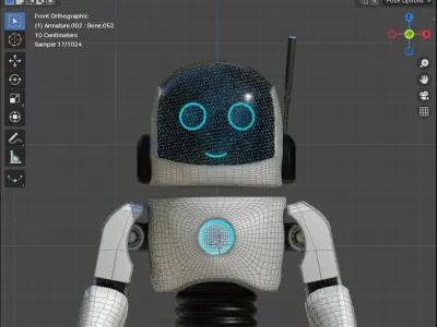 Android Bot Low-poly 3D model