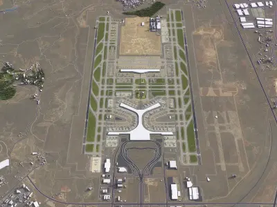 Kunming - Airport - KMG Low-poly 3D model