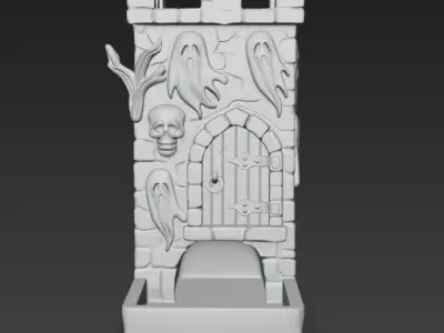 Gothic Haunted Dice Tower 3D print model