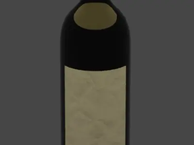 Wine bottle 3D model
