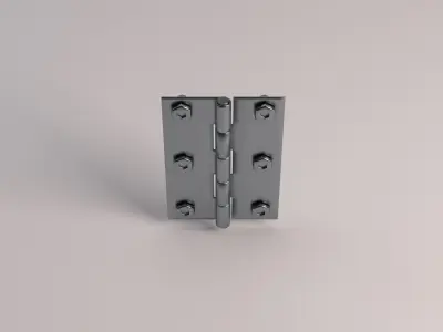 HINGES---Chrome door hinge Free 3D model