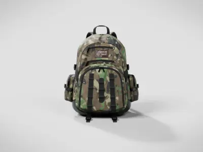 Adventure Awaits - Realistic Camouflage Backpack 3D model