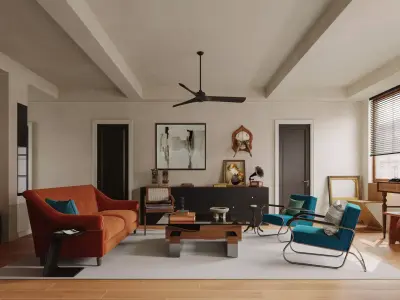 apartment interior scenes        3D model 9