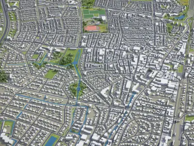 Naarden - 3D City Model Low-poly 3D model