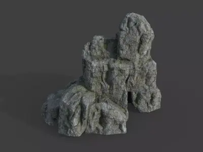 Cliff Rock 2-2 Low-poly 3D model
