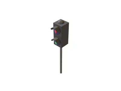 Pedestrian Traffic Light V1 001 Low-poly 3D model