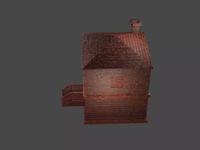 TRADITIONAL LOW POLY HOUSE Low-poly 3D model