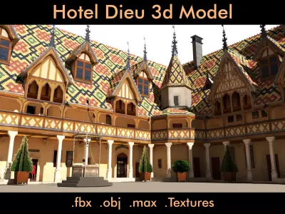 Hotel Dieu- 3d Model 3D model