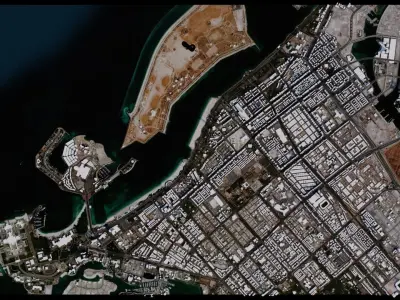 Abu Dhabi - United Arab Emirates 3D model