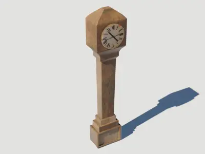 Floor clock adapted for your scenaries and games  Low-poly 3D model