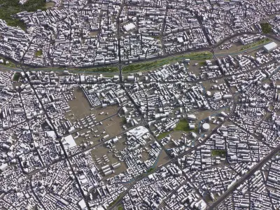 Urmia - 3D City Model Low-poly 3D model