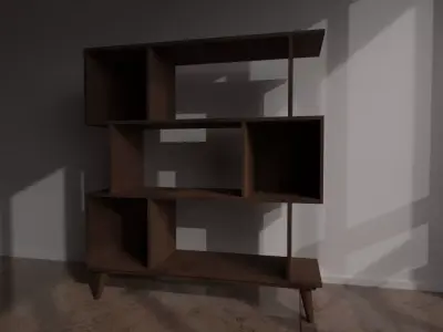 Retro Bookcase 3D model
