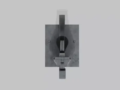 Rustic Farmhouse Wall Sconce Lamp with Edison Style Bulb Low-poly 3D model