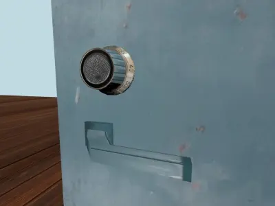 Security safe Low-poly 3D model