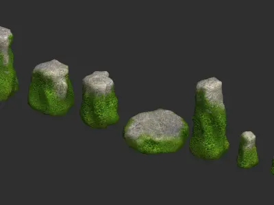 Rock Set 05 - Forest 3D model