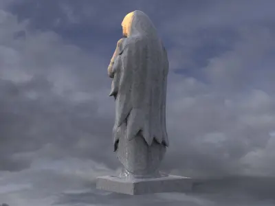 Renaissance Prayer statues 2  3D model
