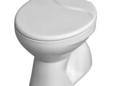 Floor Mount oval shape EWC toilet 3D model Modeled in 3ds max 3D model