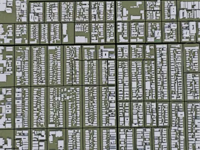 Los Angeles City Low-poly 3D model