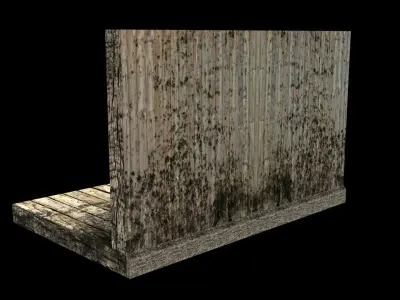 Modular Wall Section 002 Free low-poly 3D model
