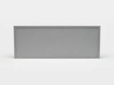 Poster frame with graffiti Low-poly 3D model